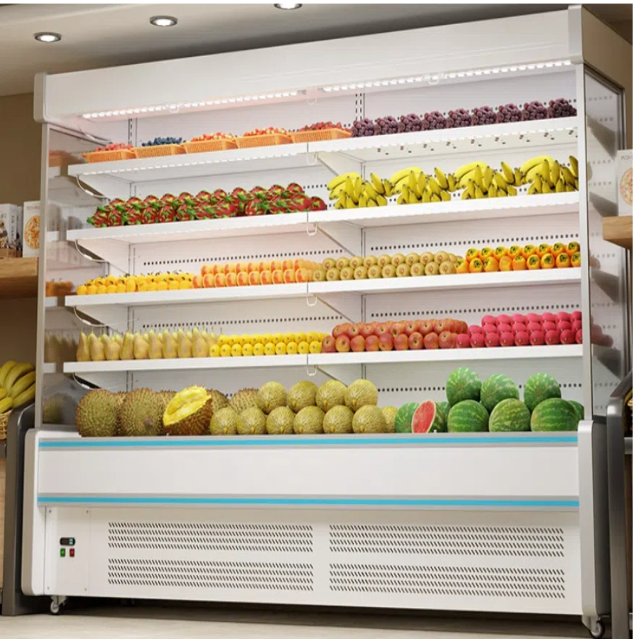 Frost Free Three Layer Air Curtain Cabinet Reduces Maintenance