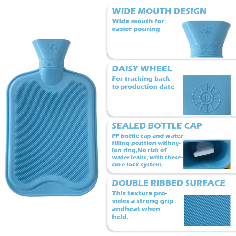 Reusable Rubber Warm Hot-Water Bag Compress