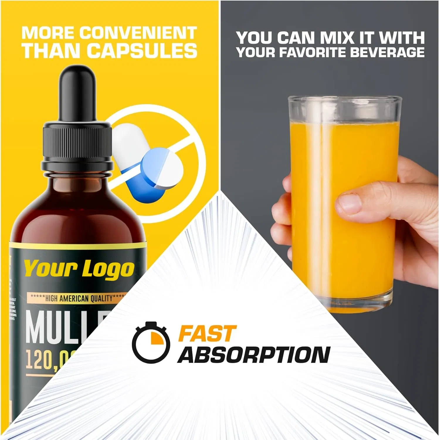 Private Label Mullein Drops Tincture Organic Mullein Leaf and Flowers Blend Drops