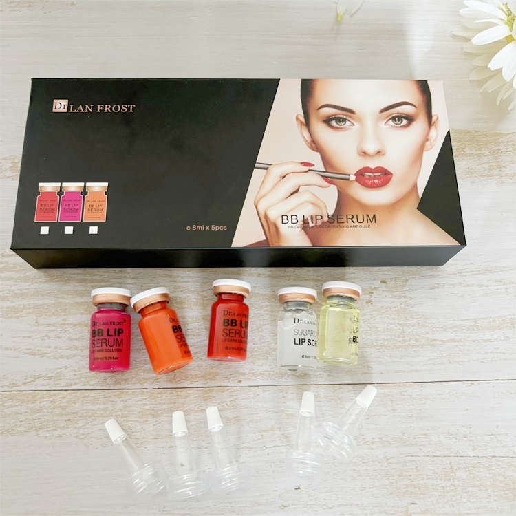 Hot Sale Romantic Red Orange Colour Lip Semi-Permanent Bb Lips Tint Meso Serum Kit / Bb Lips Glow for Semi Permanent Makeup