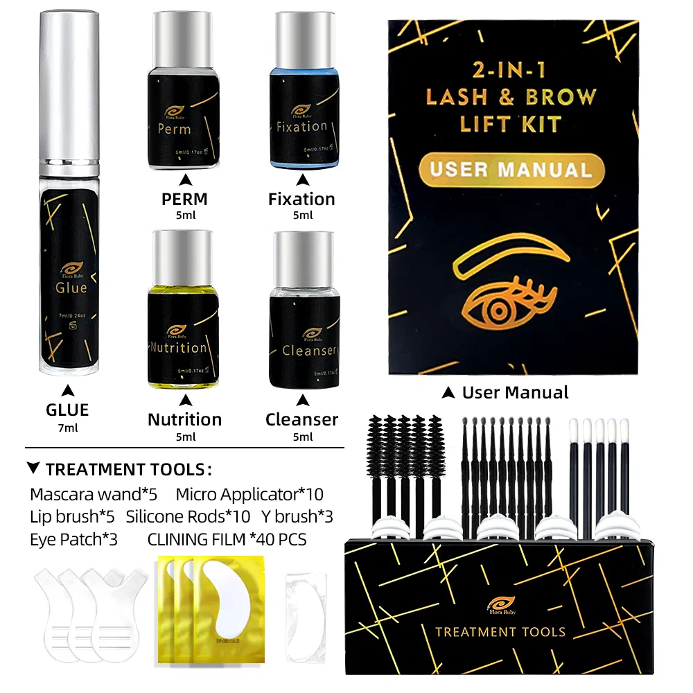 Online Wholesale 2-in-1 Professional Brow Lamination Semi-Permanent Lash &amp; Eyebrow Perm Brow Lift Kit Semi-Permanent Eyebrow Perm Brow Lift Lamination Kit