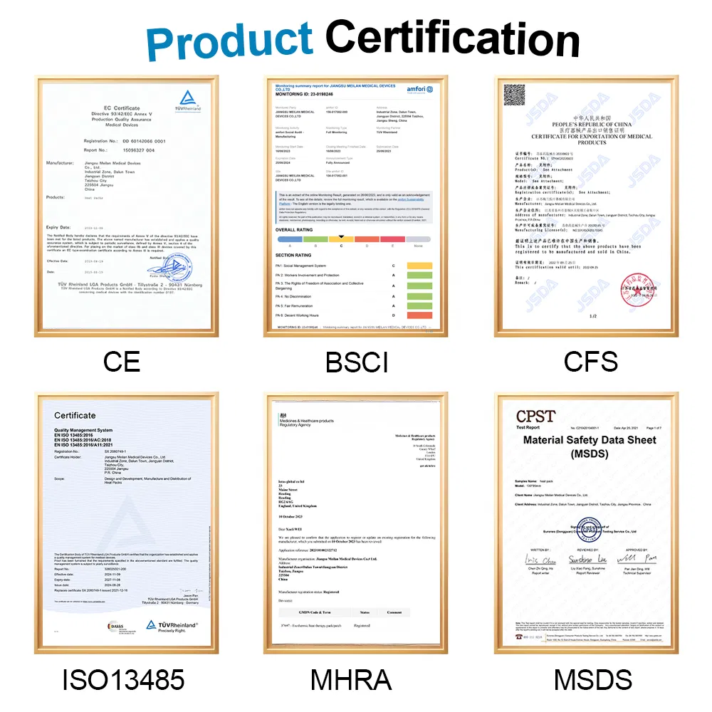 Herbal Mugwort Knee Patch Self-Heating Bandage Wrap Glue-Free Safe