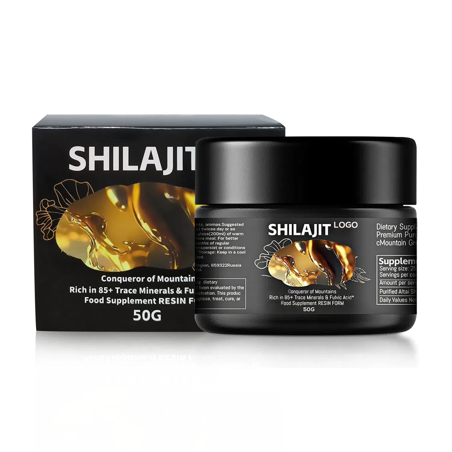 50g Pure Himalayan Organic Shilajit Resin Rich Trace Minerals Dietary Supplement