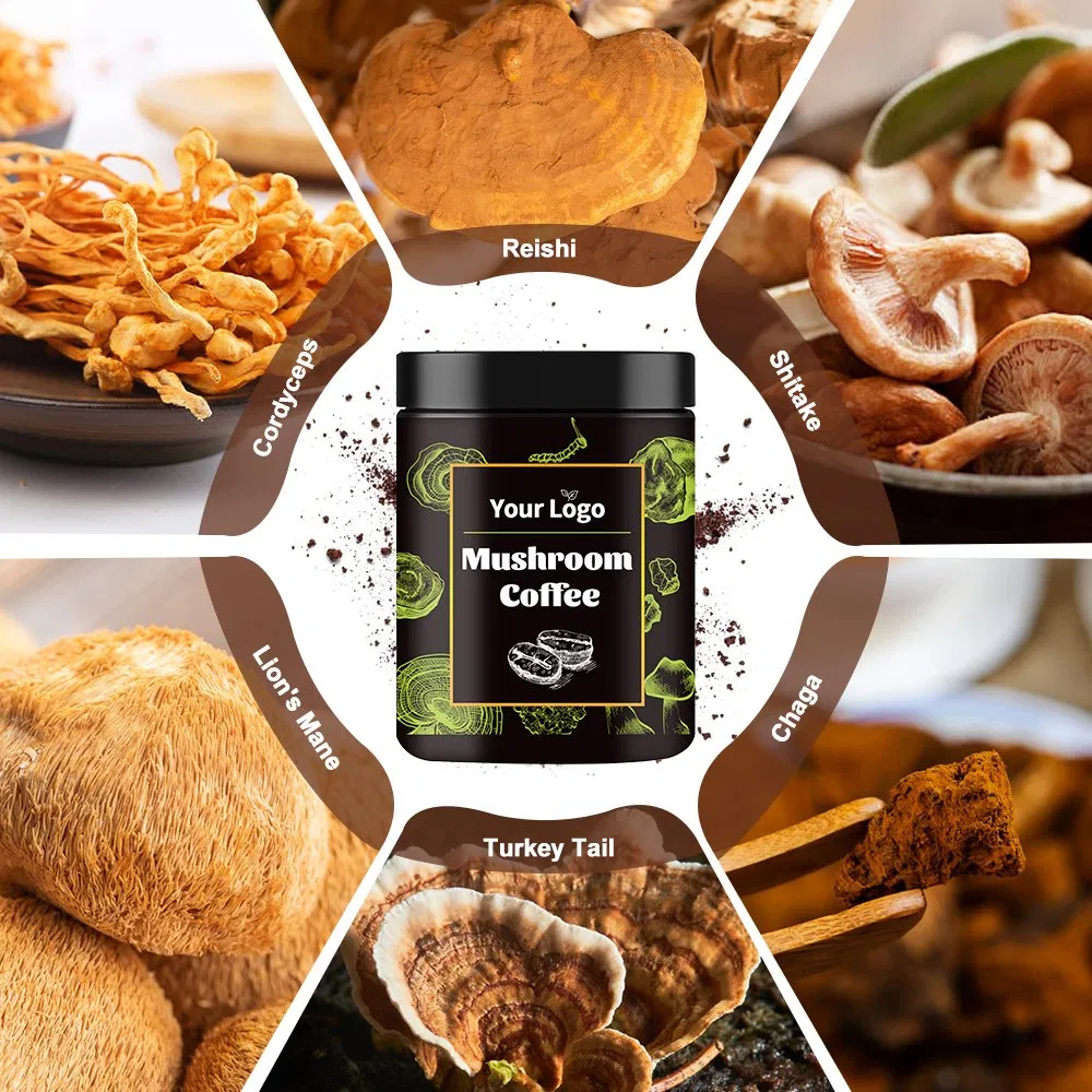 Natural Organic Reishi Mushroom Blend Coffee Mix for Balanced Energy and Wellness