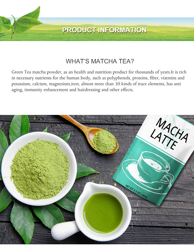 OEM Organic Matcha Latte Powder Mix Private Label for Health