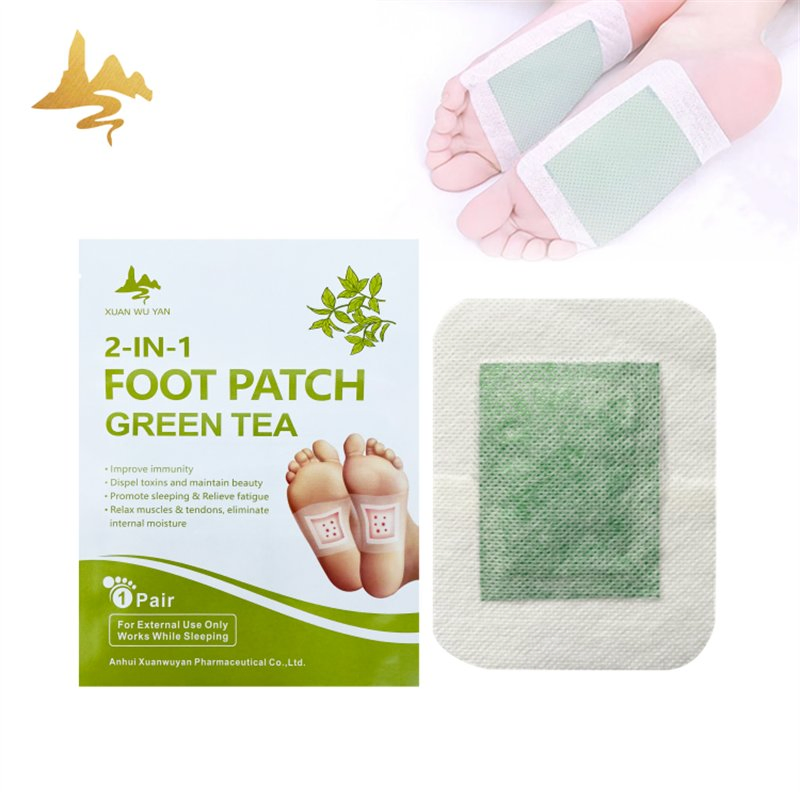 Natural Herbal Green Tea Powder Foot Detox Patch
