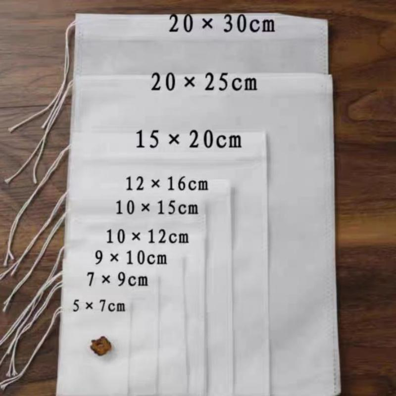 Customized Size Chinese Herbal Medicine Foot Bath Tea Bath Drawstring Non-Woven Fabric Filter Bag