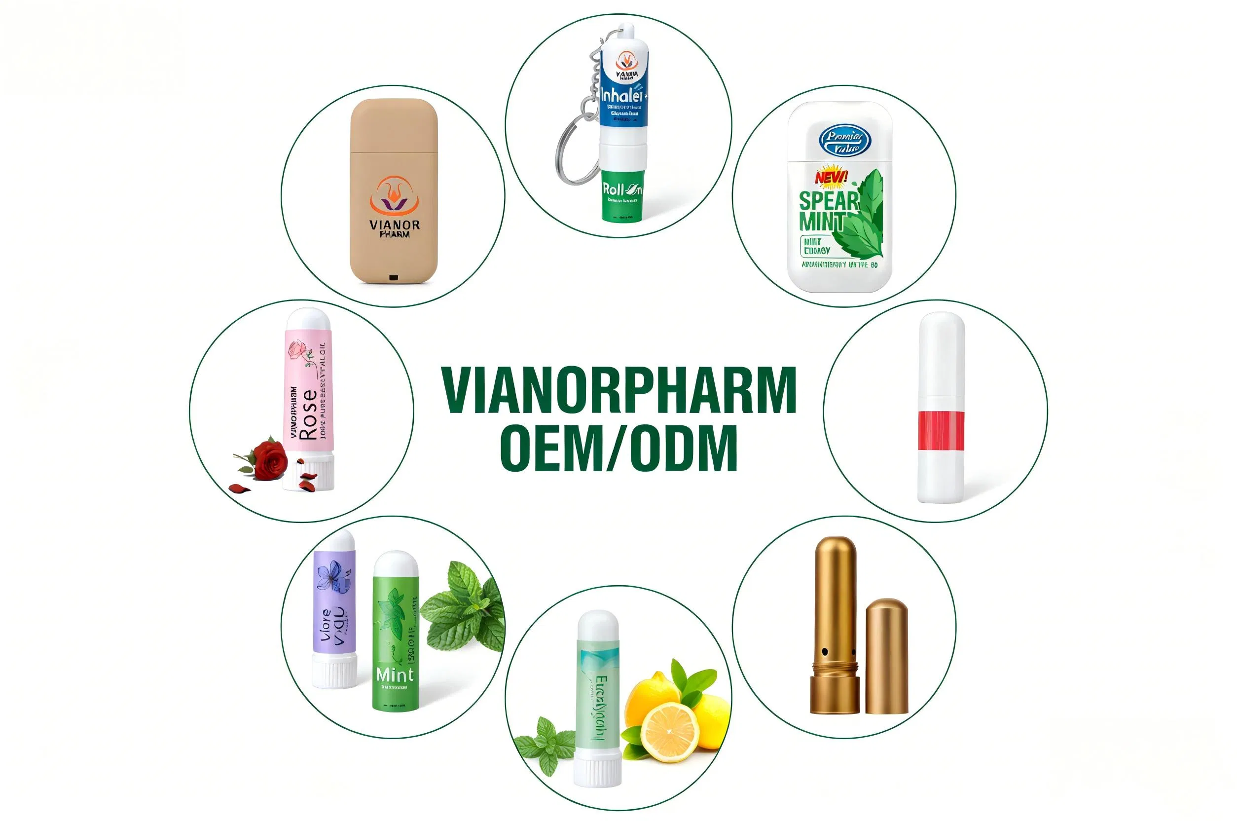 Menthol Oil Inhaler Non-Medicated on-The-Go Nasal Stick