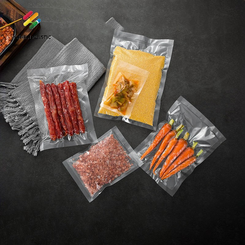 Wholesale Sausage Vacuum Composite Compress Transparent Sauce Nylon PA LDPE Sealer Frozen Food Bag for Vegetables