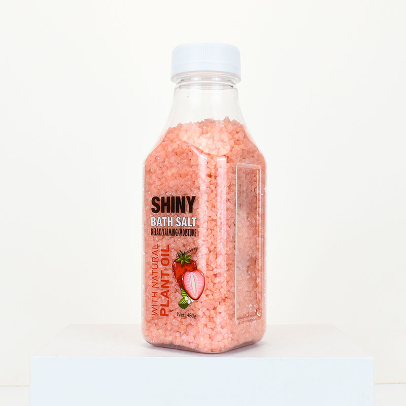 OEM Strawberry Healing Soaking Crystal Natural Herbal Shiny Bath Salt with Different Fragrance and Printed Package