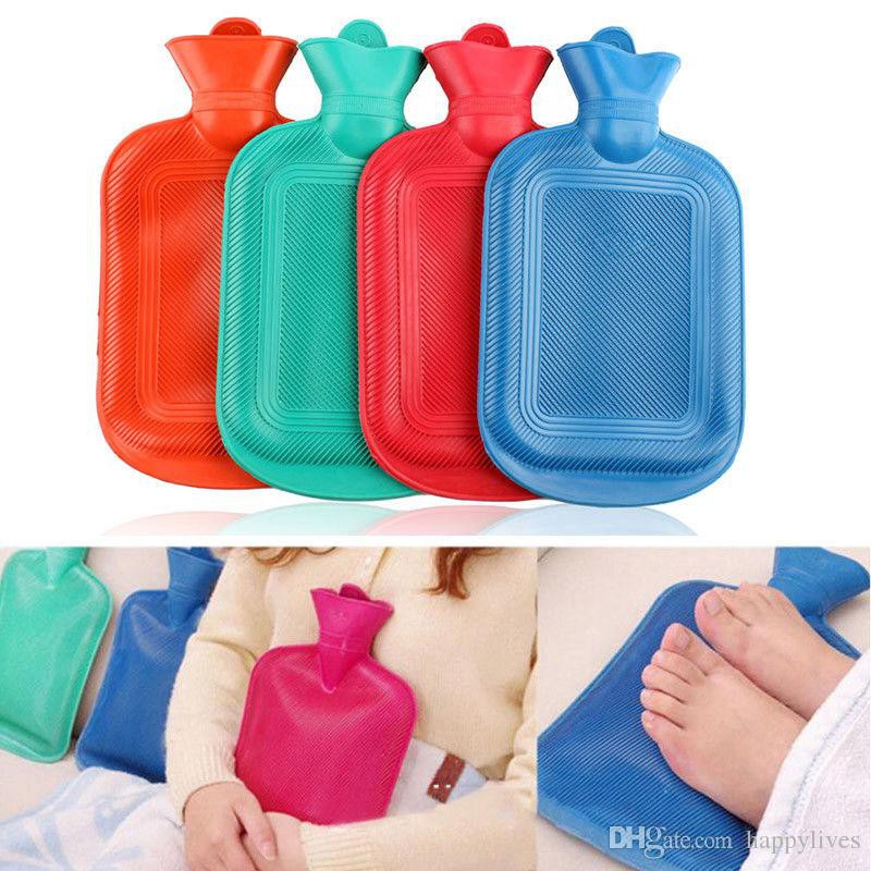Hot Water Bottle Reusable Rubber Warm Hot-Water Bag Compress with Fur Cloth Cover