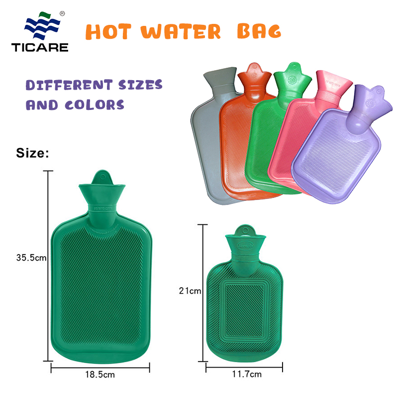 Ticare Hot Water Bag Cold Warmer Relaxing Bottle Bagfor Cramps, Pain Relief Durable Large for Hot Compress and Heat Therapy