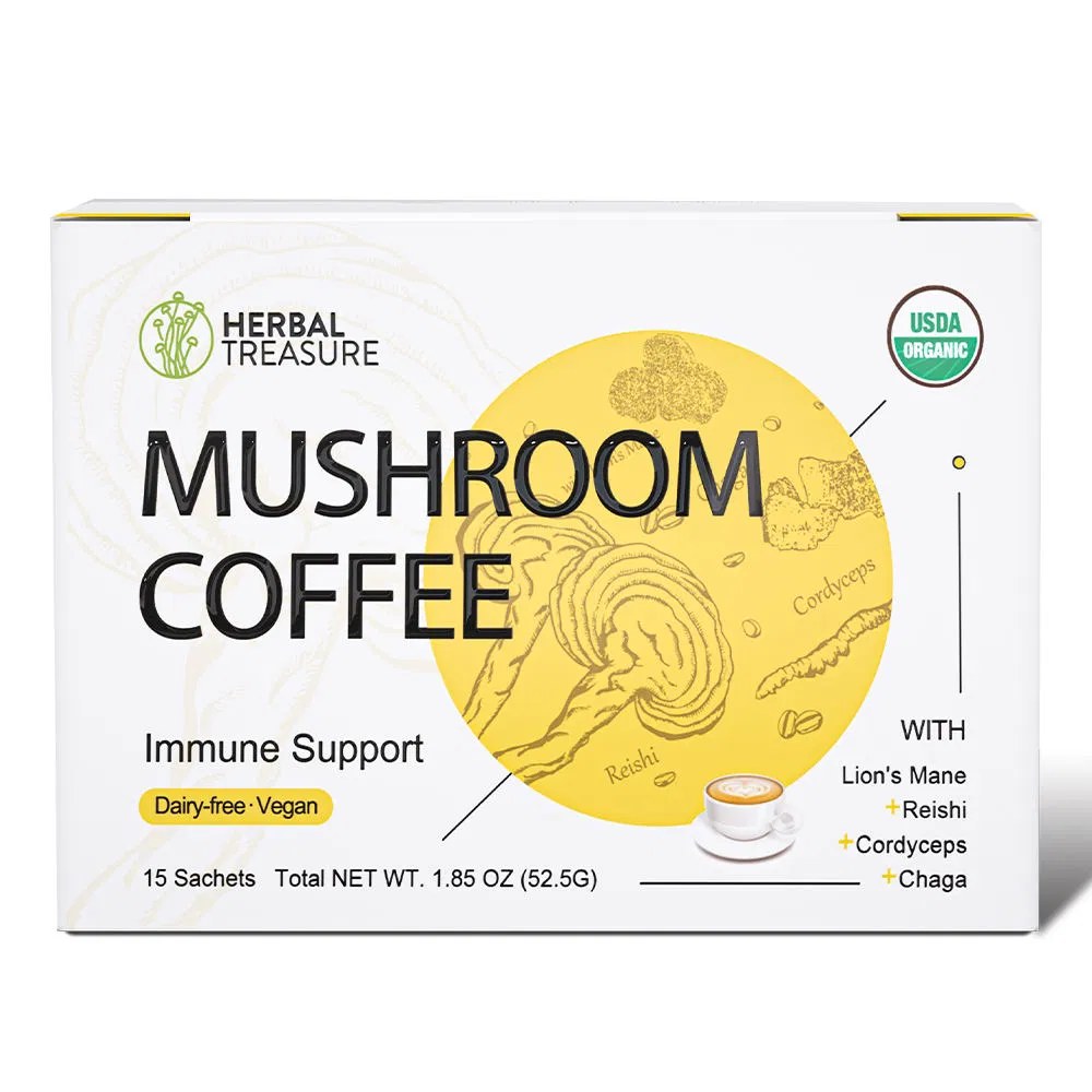 Premium 4 in 1 Instant Mushroom Coffee Blend with Medicinal Benefits