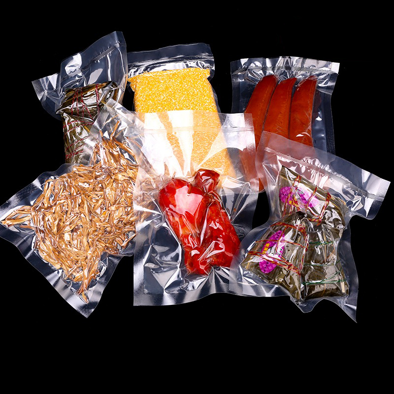 Custom Food Pouch Frozen Fish Meat Compress Packing Sealer Bag Packaging Food Plastic Mylar Long Rectangle Vacuum Seal Bags