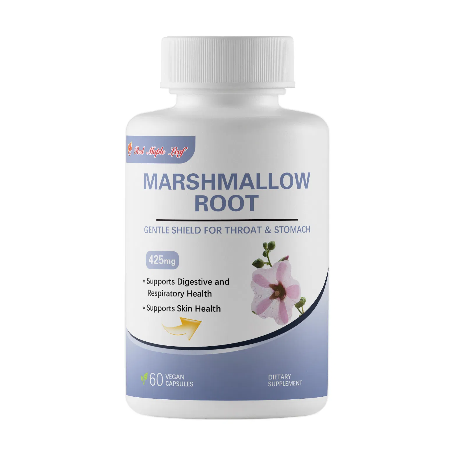 Premium Marshmallow Root Hard Capsules - Natural Digestive &amp; Respiratory Mucus Support Herbal Supplement