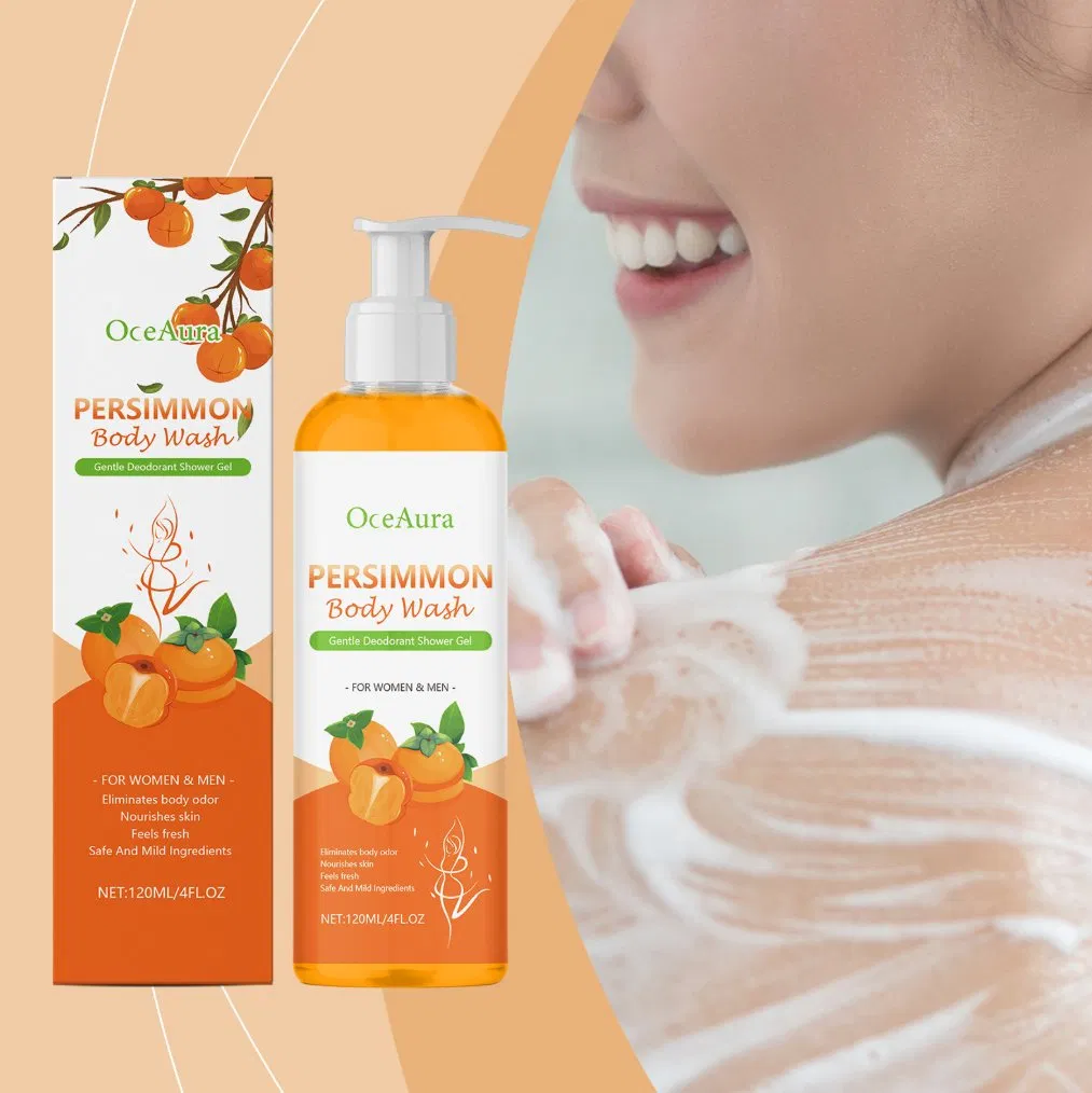 Persimmon Body Wash for Women &amp; Men Whitening Shower Gel Body Wash Skin Care Natural Moisturizing Body Skin Refreshing Oil Control Body Wash