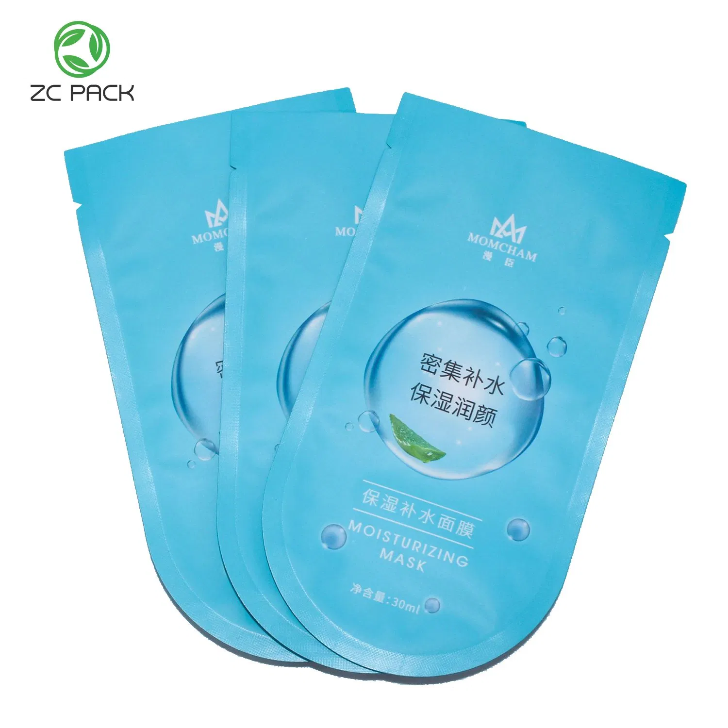 Wholesale Customized Aluminum Foil Mask Bag Compound Sealed Cosmetic Packaging Bag Three Sides Sealed Plastic Bag for Medical Cold Compress