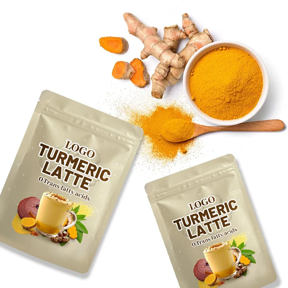 Nutrient-Rich Aromatic Healthy Golden Turmeric Milk Latte Mix with Mushroom