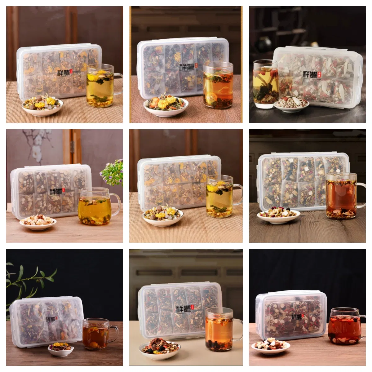 Herbal Blend Tea with Brown Sugar Ginger Jujube Longan Red Date Goji