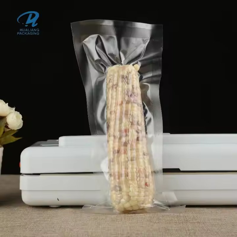 Custom Food Pouch Frozen Fish Meat Compress Packing Sealer Bag Packaging Food Plastic Mylar Long Rectangle Vacuum Seal Bags