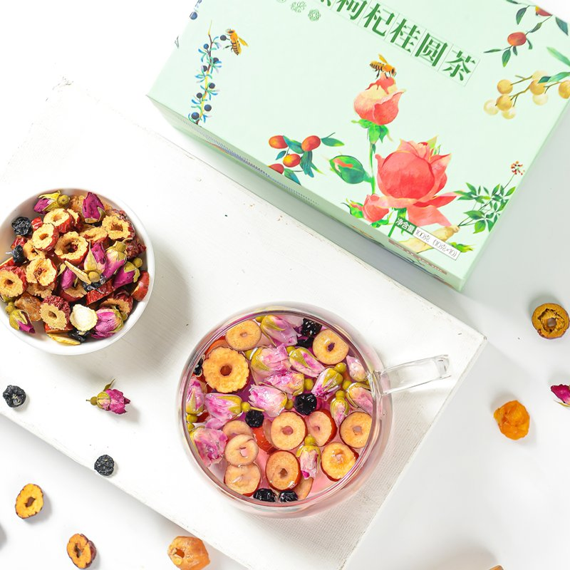 Factory Wholesale Ginseng Black Wolfberry Longan Tea Herbal Tea Bag Herbal Tea Chinese Herbal Tea