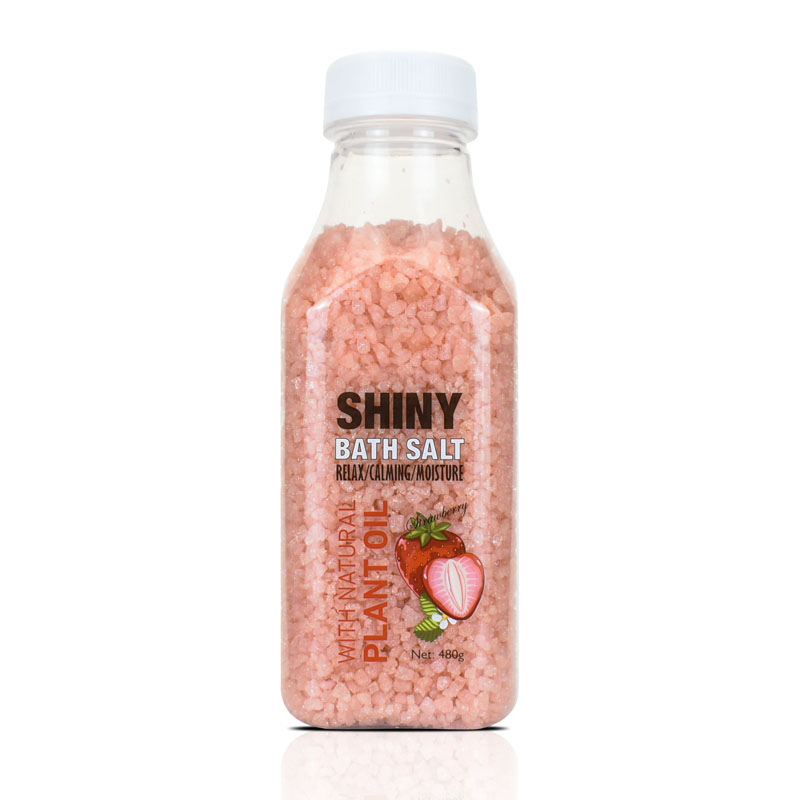 OEM Strawberry Healing Soaking Crystal Natural Herbal Shiny Bath Salt with Different Fragrance and Printed Package