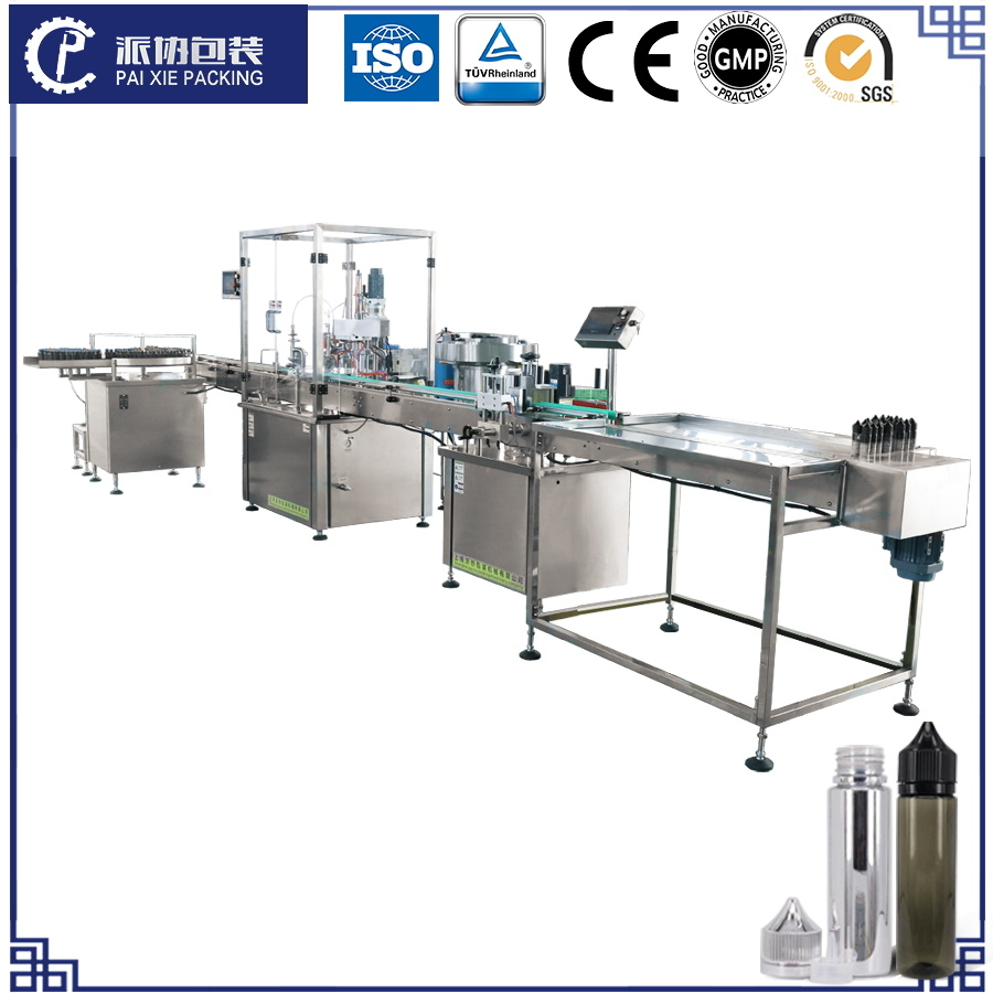 Full Automatic Essential Oil E-Liquid Herbal Tincture Filling Machine Dropper Bottle Filling Capping Machine