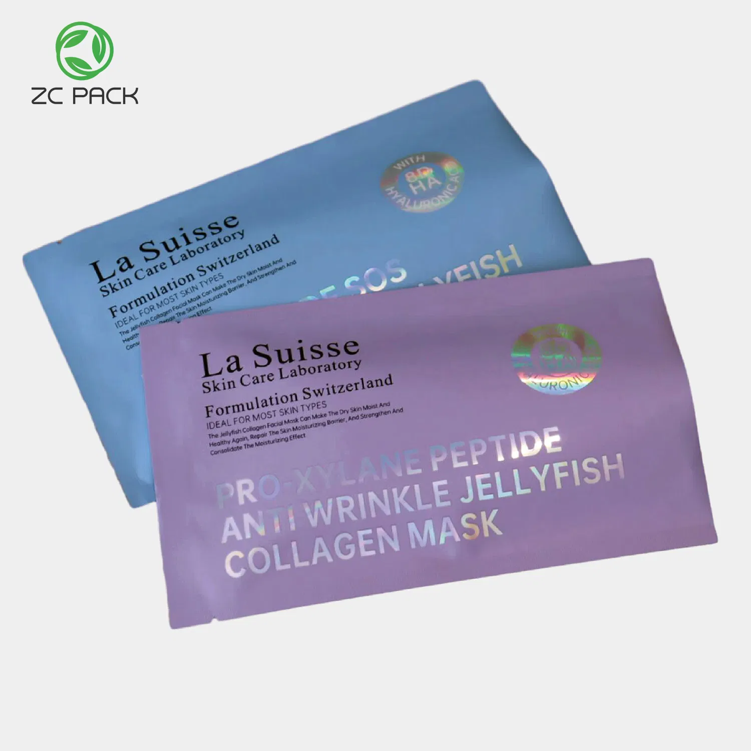 Wholesale Customized Aluminum Foil Mask Bag Compound Sealed Cosmetic Packaging Bag Three Sides Sealed Plastic Bag for Medical Cold Compress