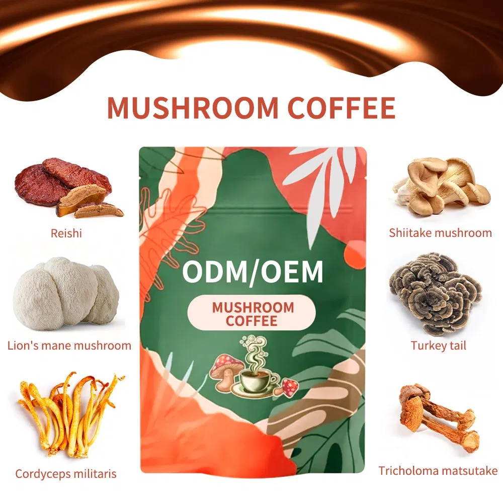 Organic Mushroom Blend Coffee Latte Mix Fungi Brew for Immune System Support
