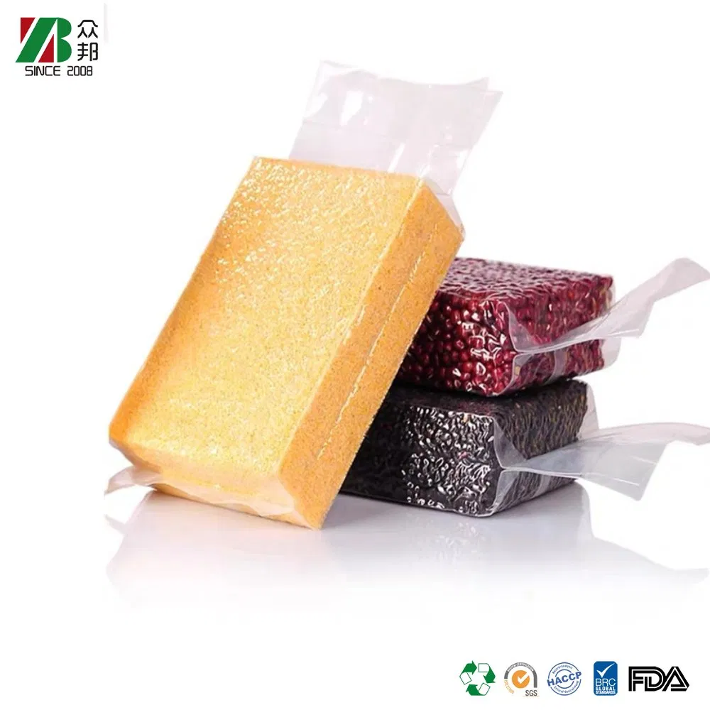 Custom logo printed compress emboss zip lock zipper grain packaging bag