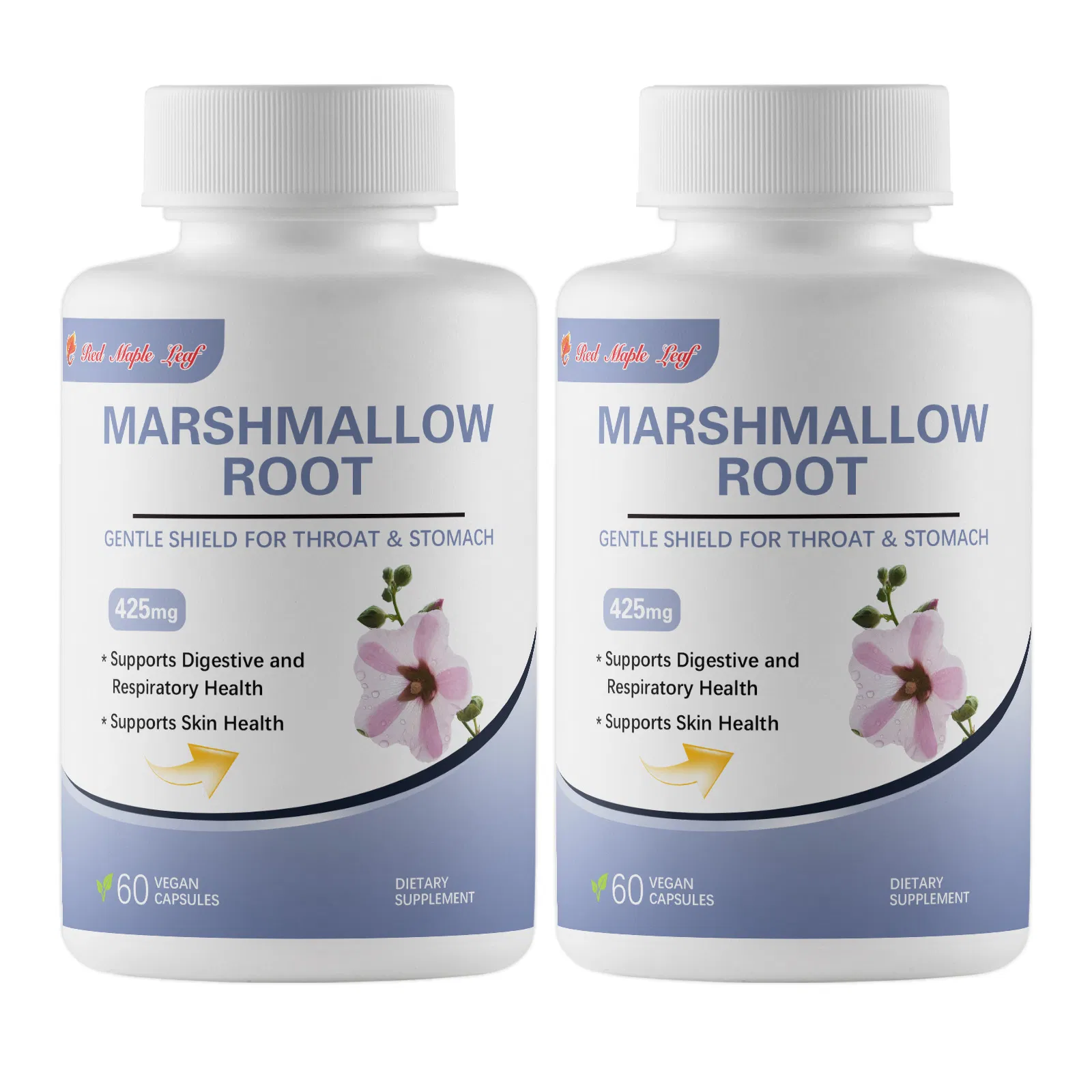 Premium Marshmallow Root Hard Capsules - Natural Digestive &amp; Respiratory Mucus Support Herbal Supplement