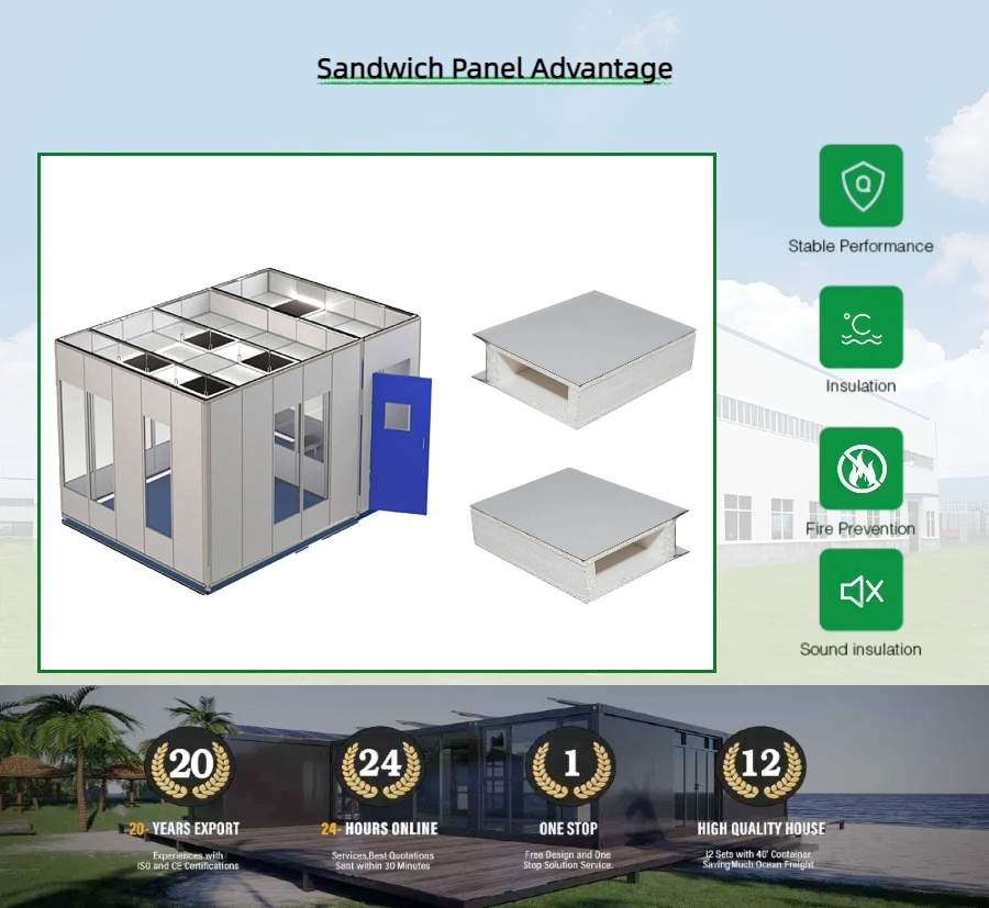 Herbal Extract Aseptic Room Sandwich Panel for Tincture Production Areas