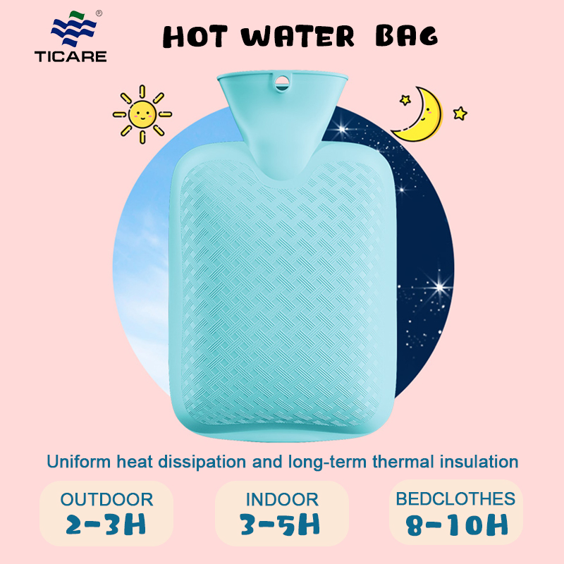Ticare Hot Water Bag Cold Warmer Relaxing Bottle Bagfor Cramps, Pain Relief Durable Large for Hot Compress and Heat Therapy