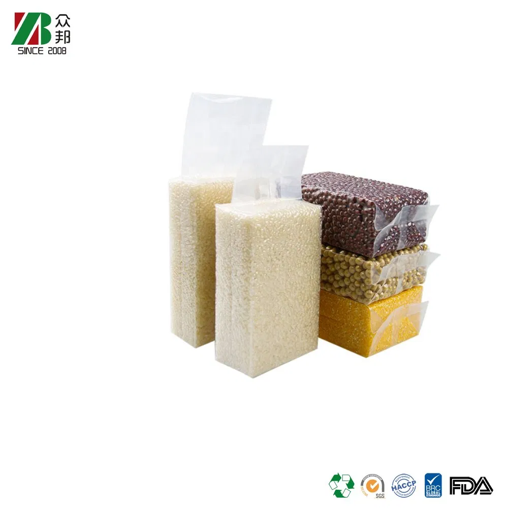 Custom logo printed compress emboss zip lock zipper grain packaging bag