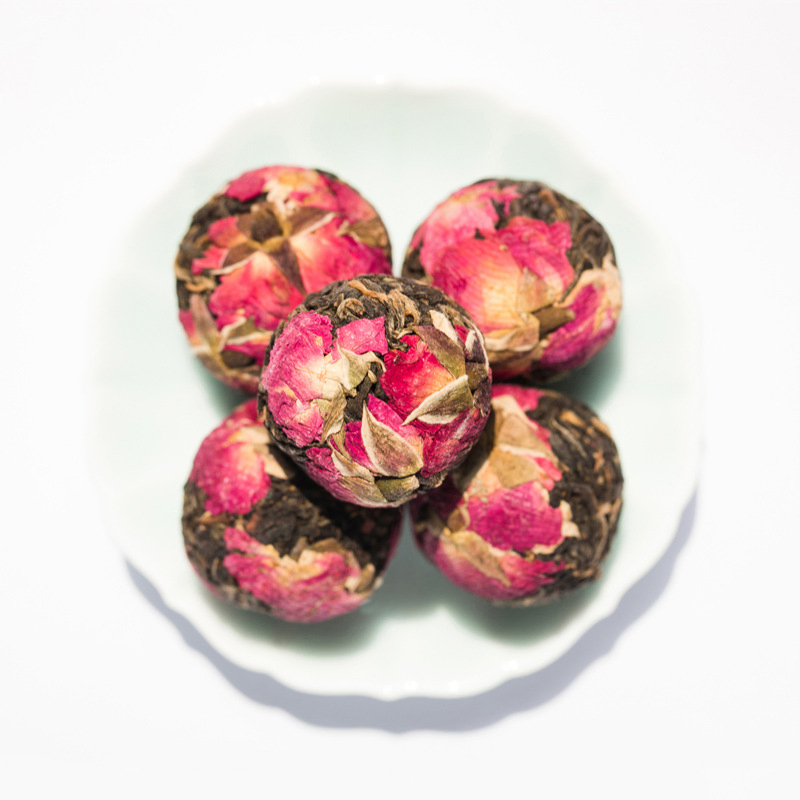 Wholesale Mix Dried Flower Black Tea Ball Herbal Blooming Tea