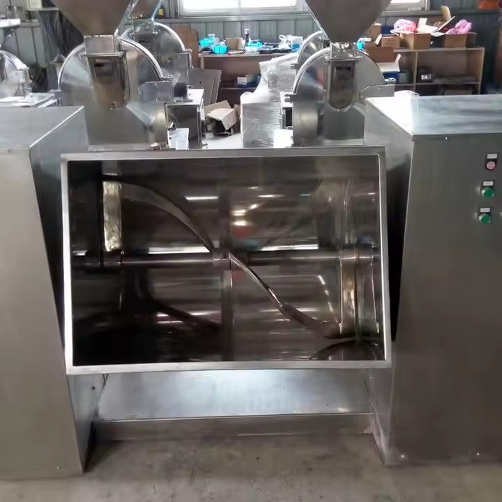 Stainless Steel Ribbon Blender for Dry Powder, Flour, and Herbal Granules Mixing
