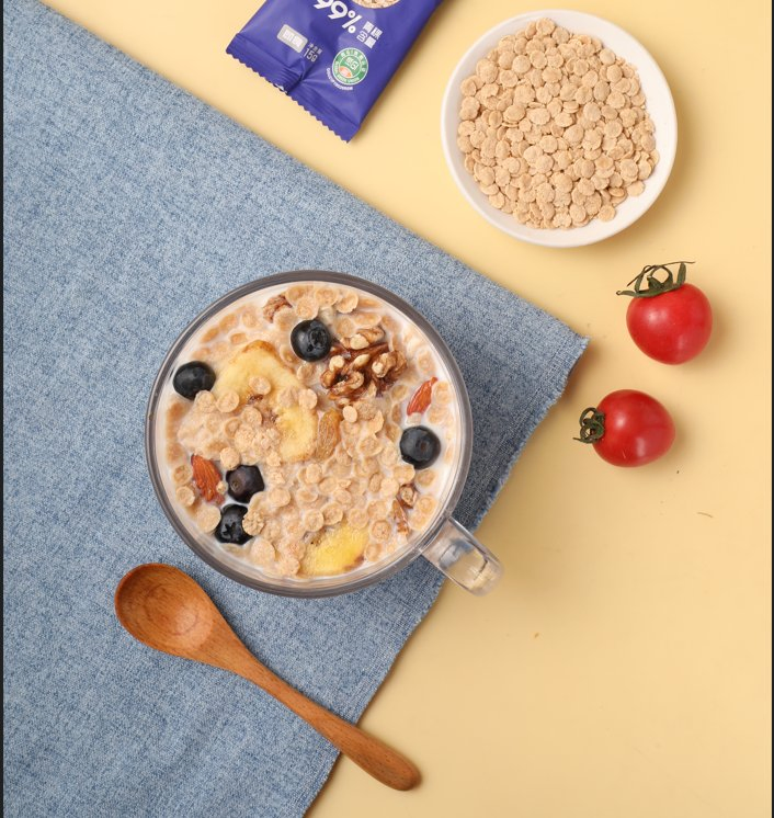 Healthy Green Food Low Fat Barley Crunch Weight Loss Slim Diet Food Breakfast Cereal