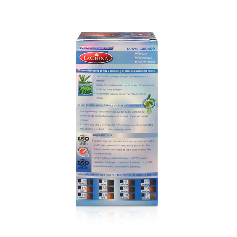 Organic Hair Care Products Ammonia Free Natural Herbal Hair Color Dye Kit Wholesale