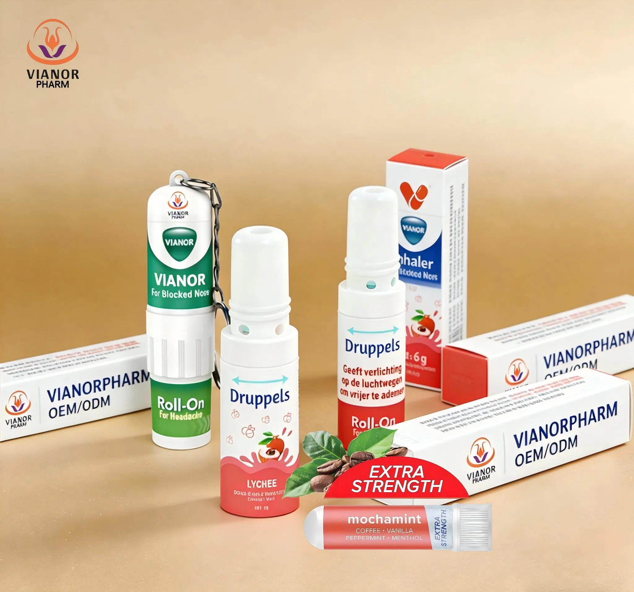 Menthol Oil Inhaler Non-Medicated on-The-Go Nasal Stick