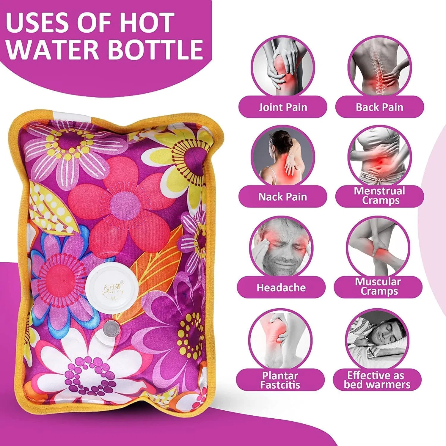 Hot Selling Electric Rechargeable Hot Compress Heat Pack Water Bag Rechargeable