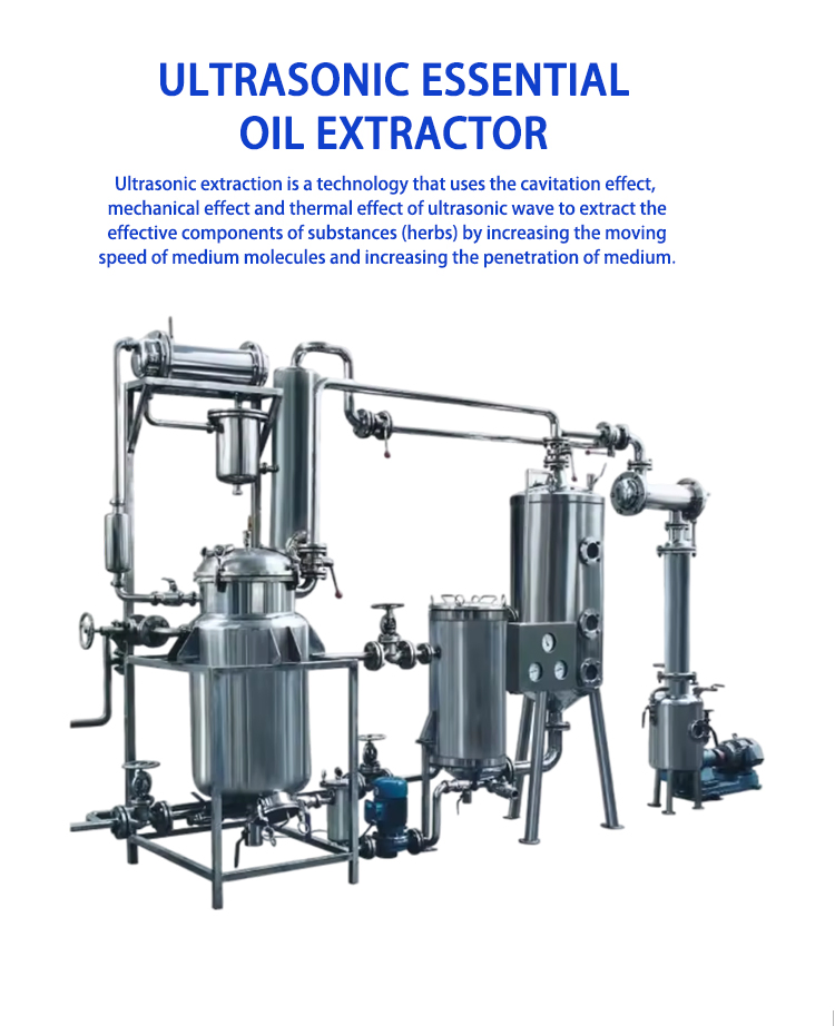 Herbal Tincture Ultrasonic Solvent Extraction and Concentrate Machine