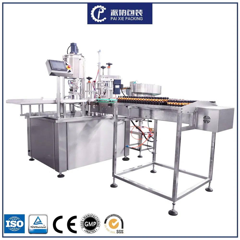 Full Automatic Essential Oil E-Liquid Herbal Tincture Filling Machine Dropper Bottle Filling Capping Machine