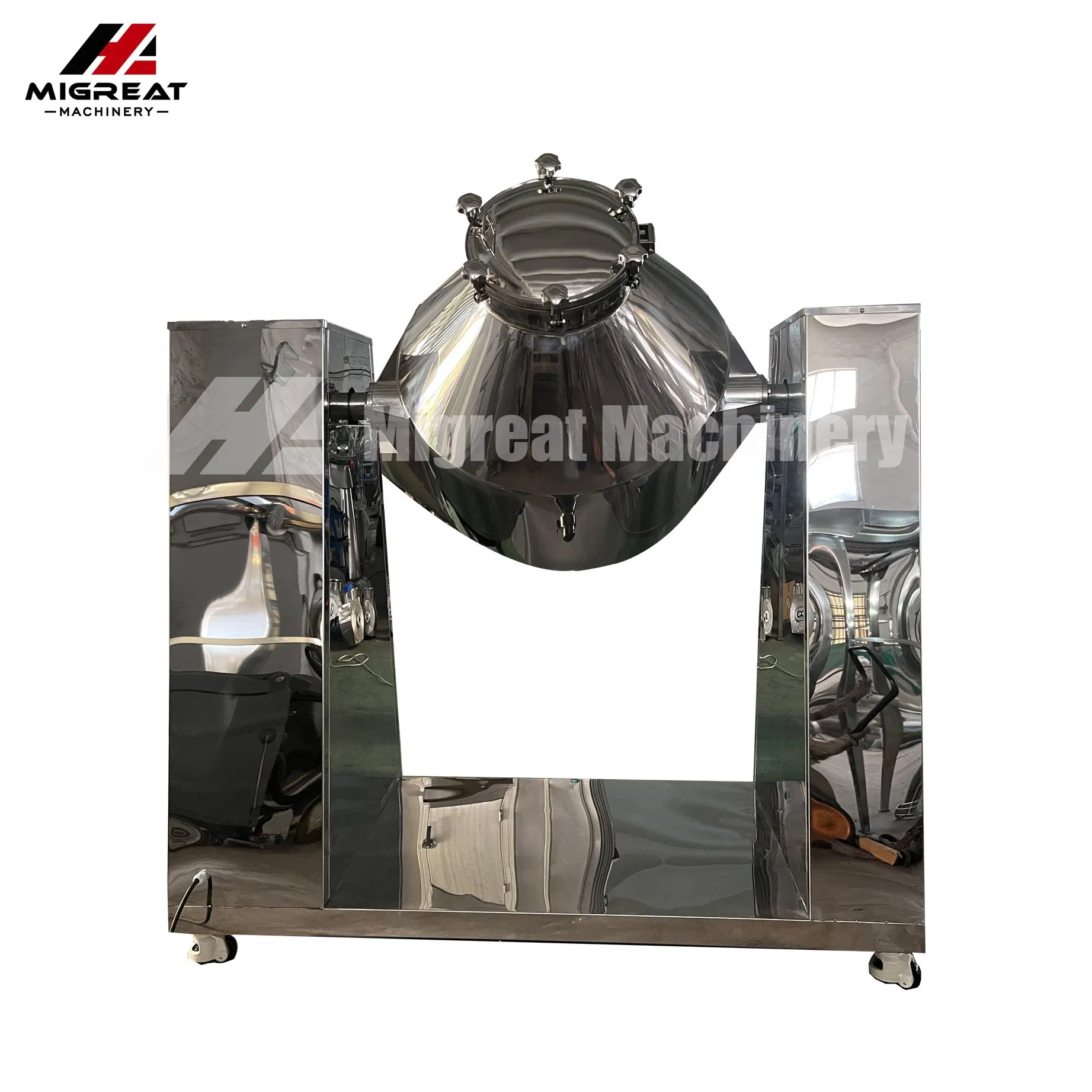 Pharmaceutical Dry Powder Mixing Machine Double Cone Mixer for Herbal Blending