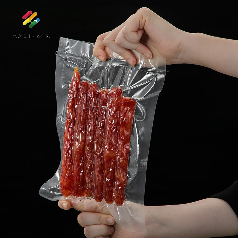 Wholesale Sausage Vacuum Composite Compress Transparent Sauce Nylon PA LDPE Sealer Frozen Food Bag for Vegetables