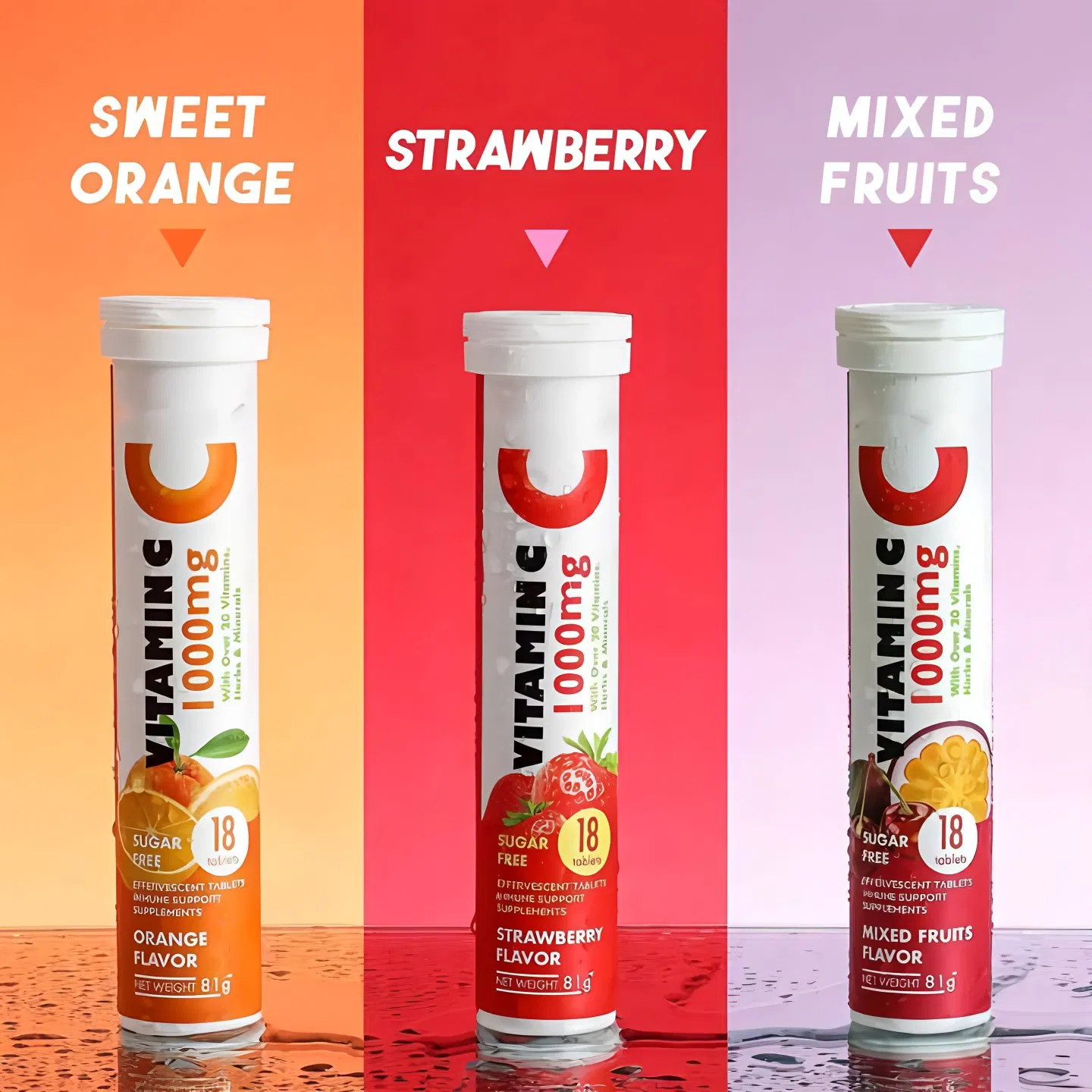 OEM/ODM Best Vitamin C Herbal Immune Support Products Children Adults Effervescent Health Tablets