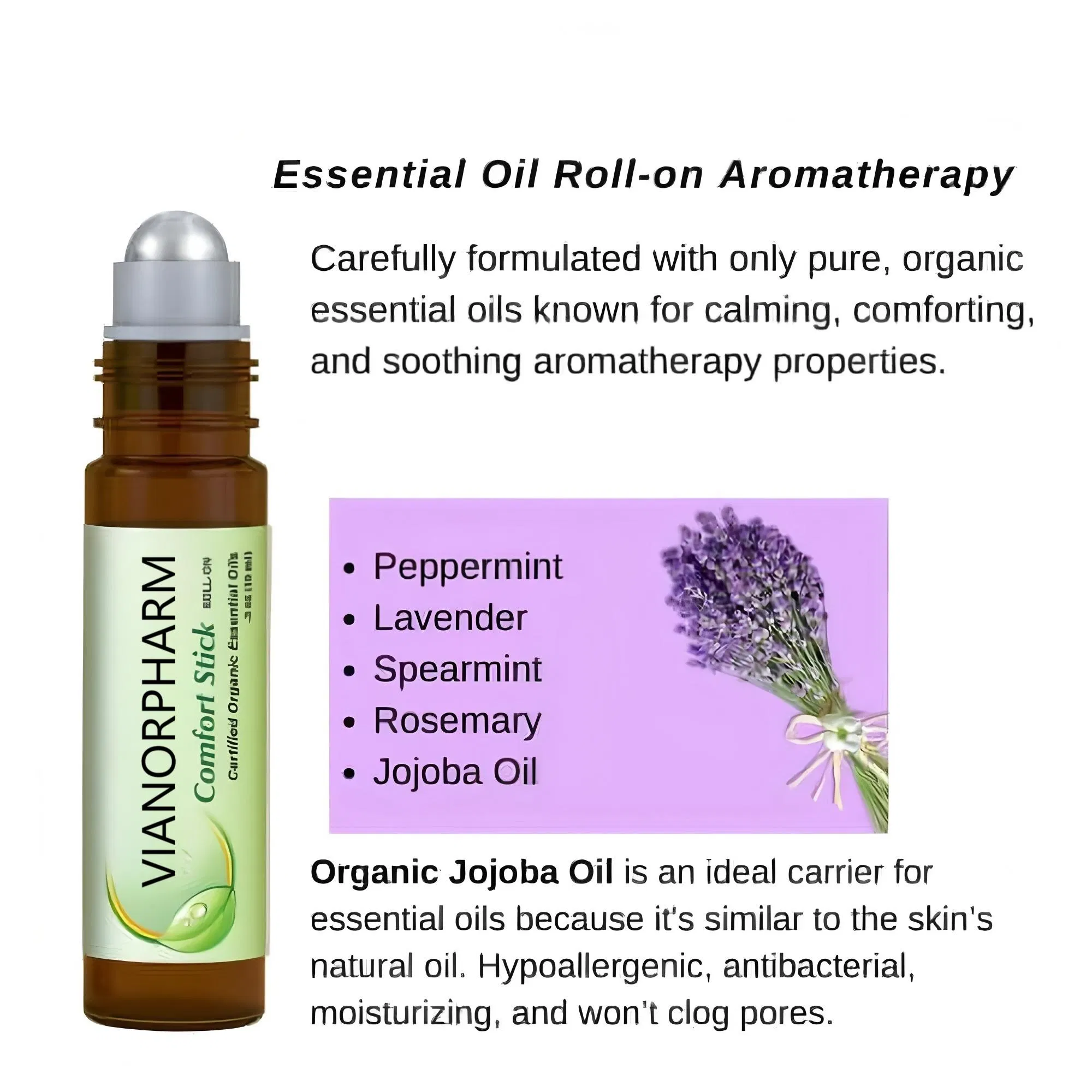 Comforting Essential Oils to Promote Calm Peaceful Rest. Roll on