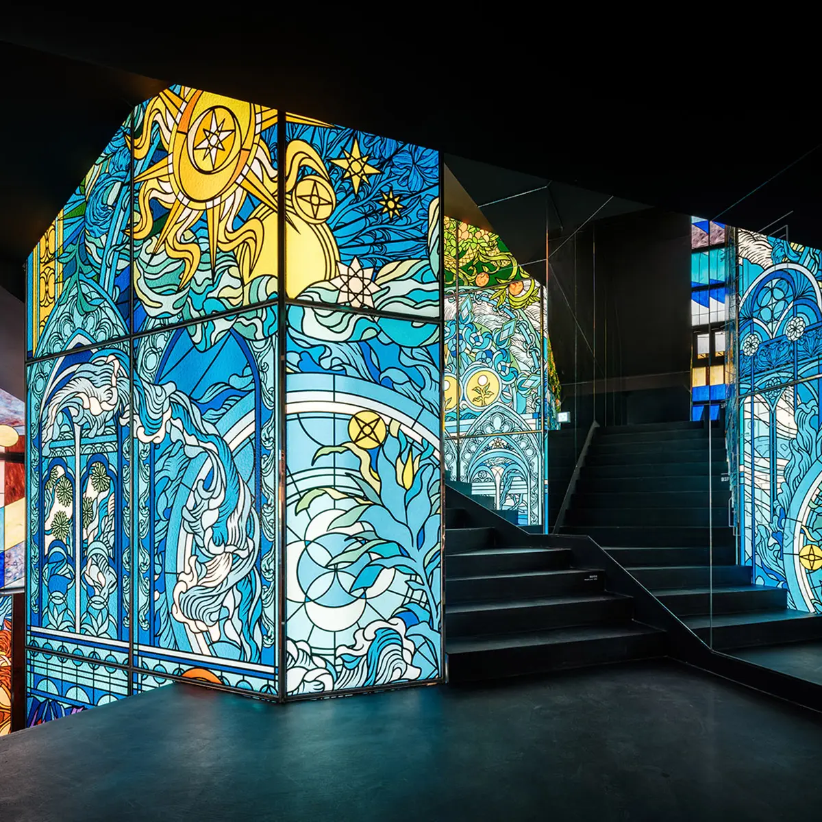Wholesale Stained Glass Custom Patterned Glass Facade  Supplier, Factories