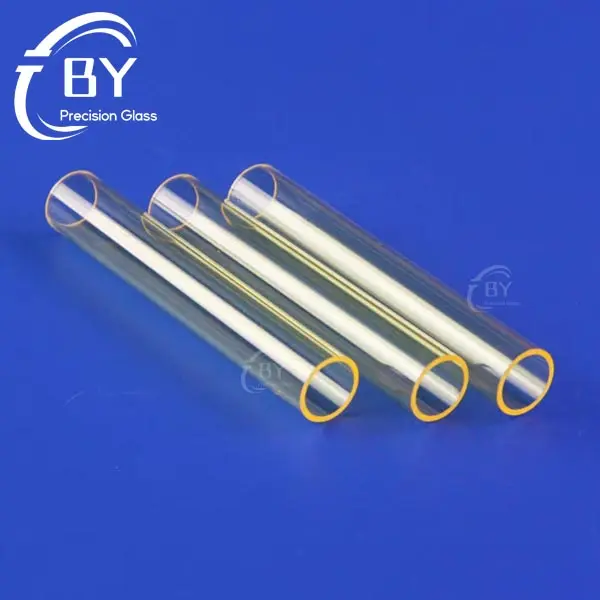 Custom UV Block Yellow Quartz Tube for IPL Lamp Flow Handle Manufacturer, Factories