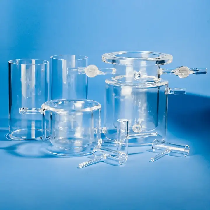 Hot-processed quartz glass components
