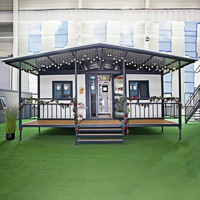 Foldable Mobile Casa Portable Movable Prefabricated Expandable Container Modular Home with Balcony Prefab House for Sale